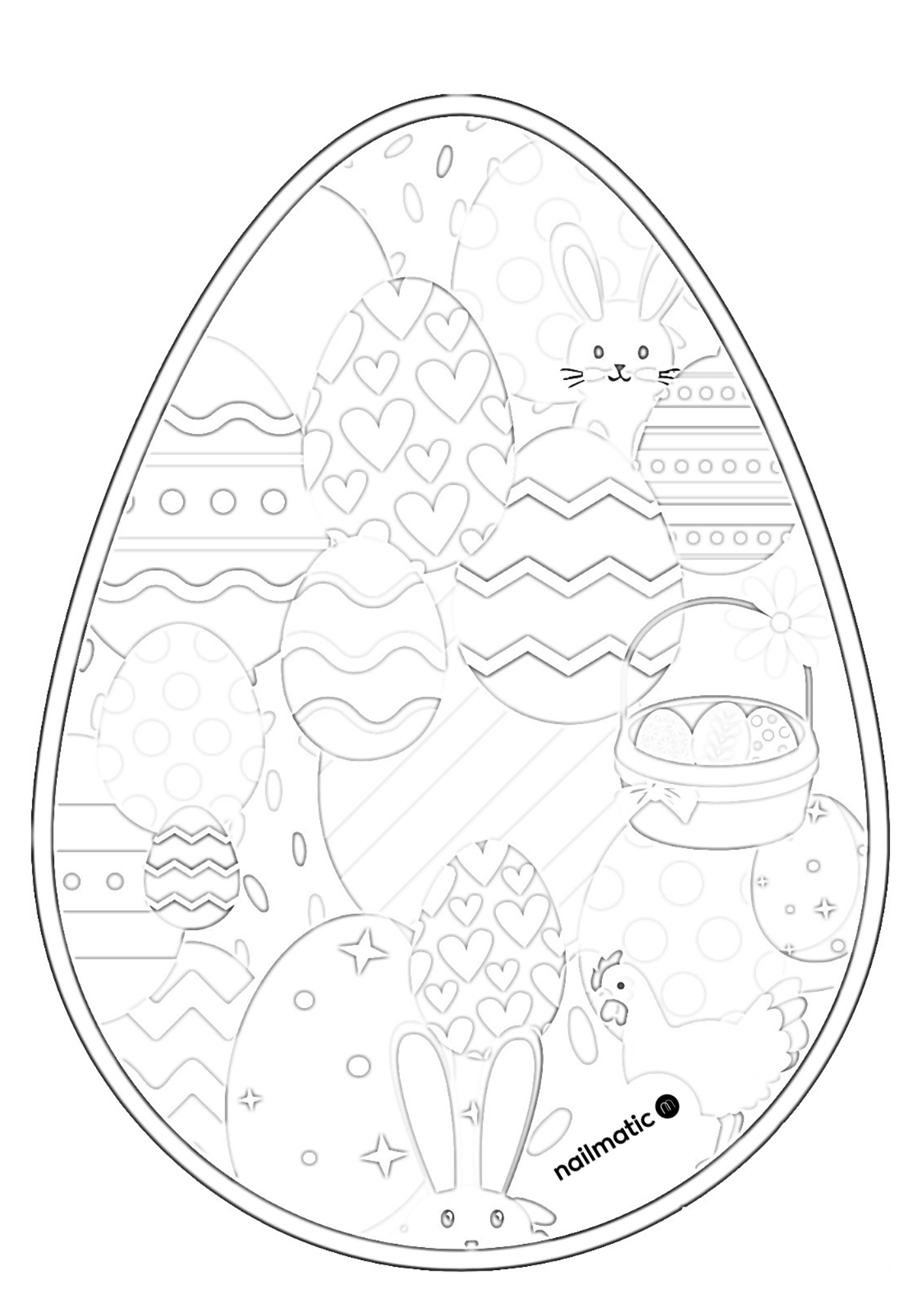 Easter Egg Coloring Page - Print for Free