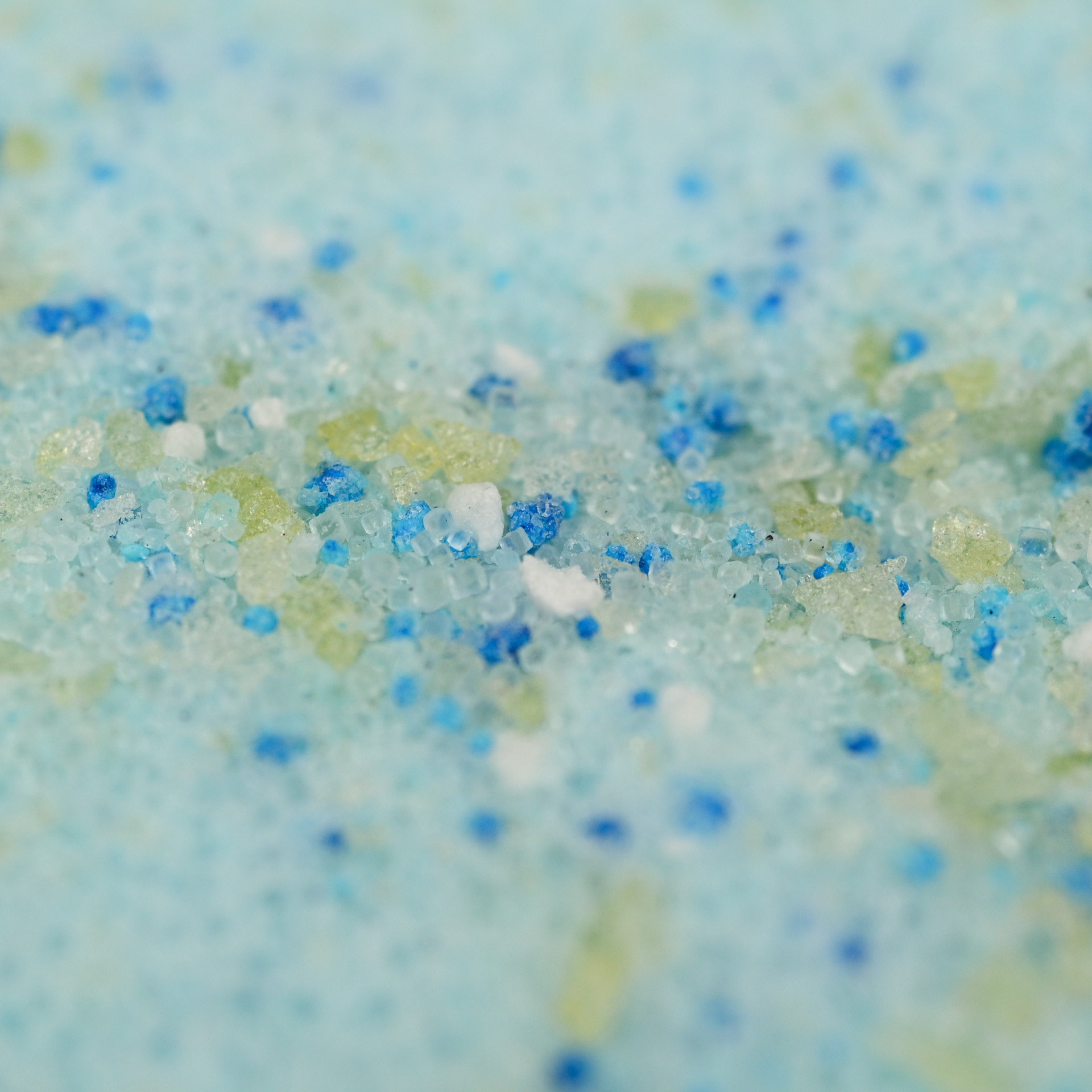 Sels de bain pétillants bleu texture
