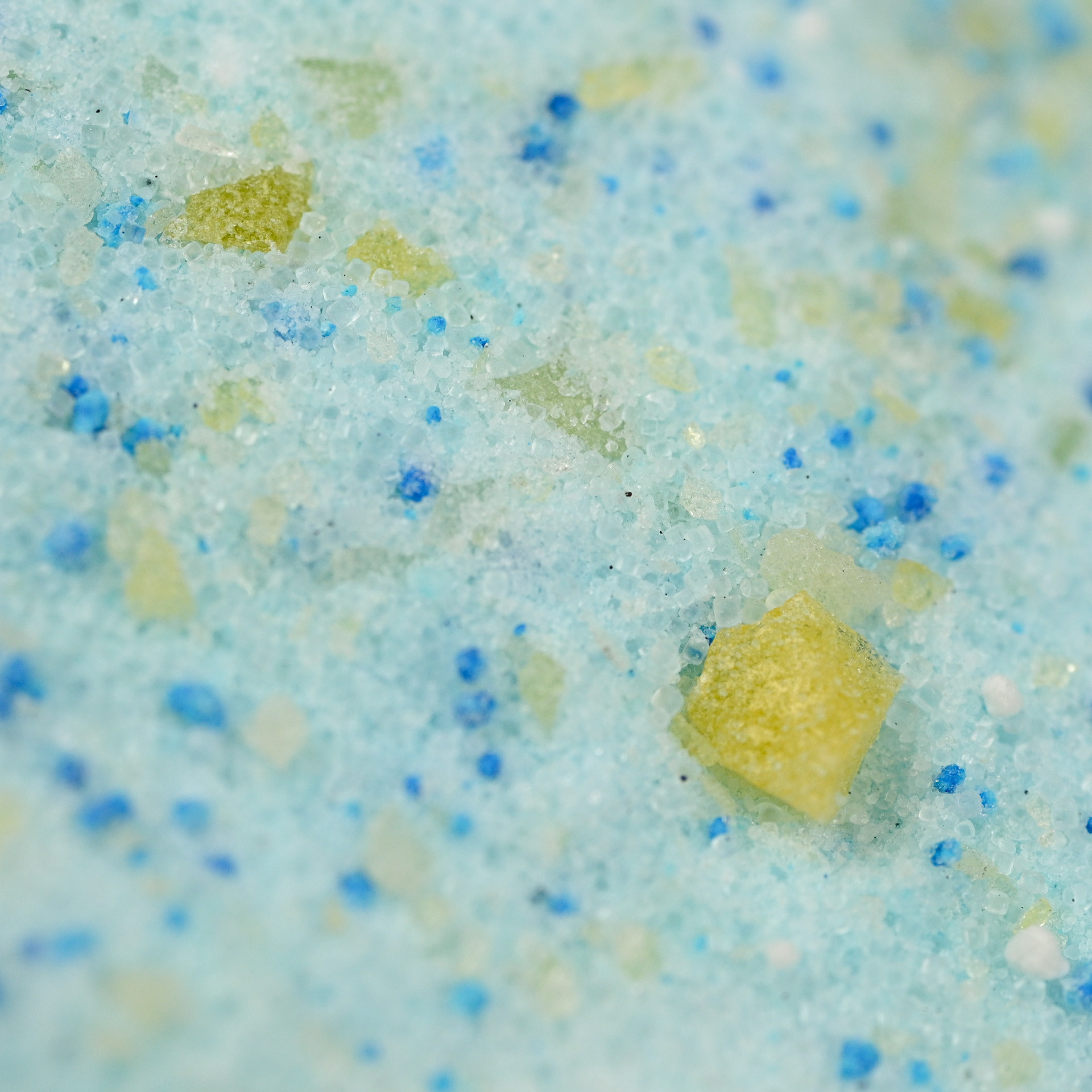 Sels de bain crépitants bleu texture
