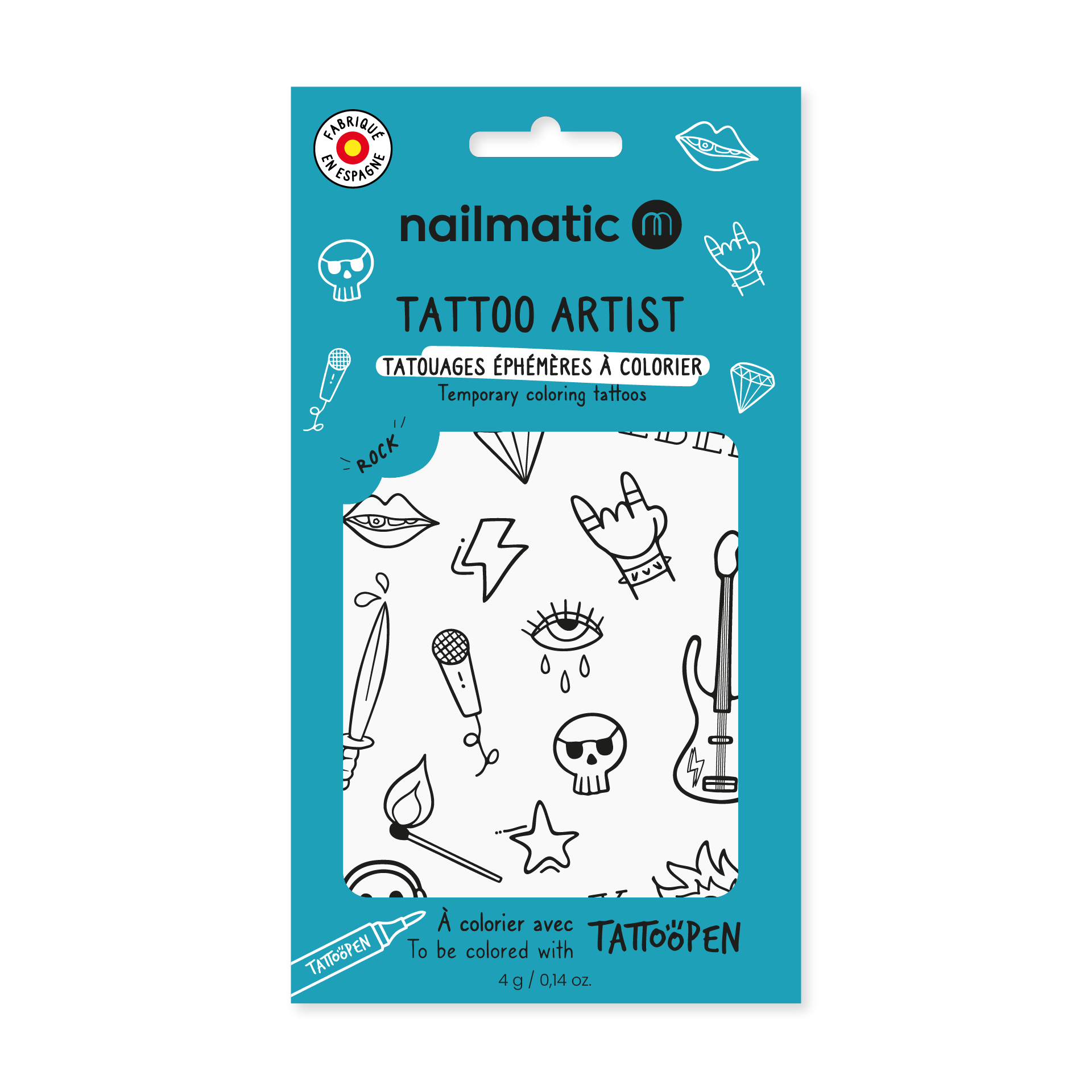 Coloring Temporary Tattoos - Rock