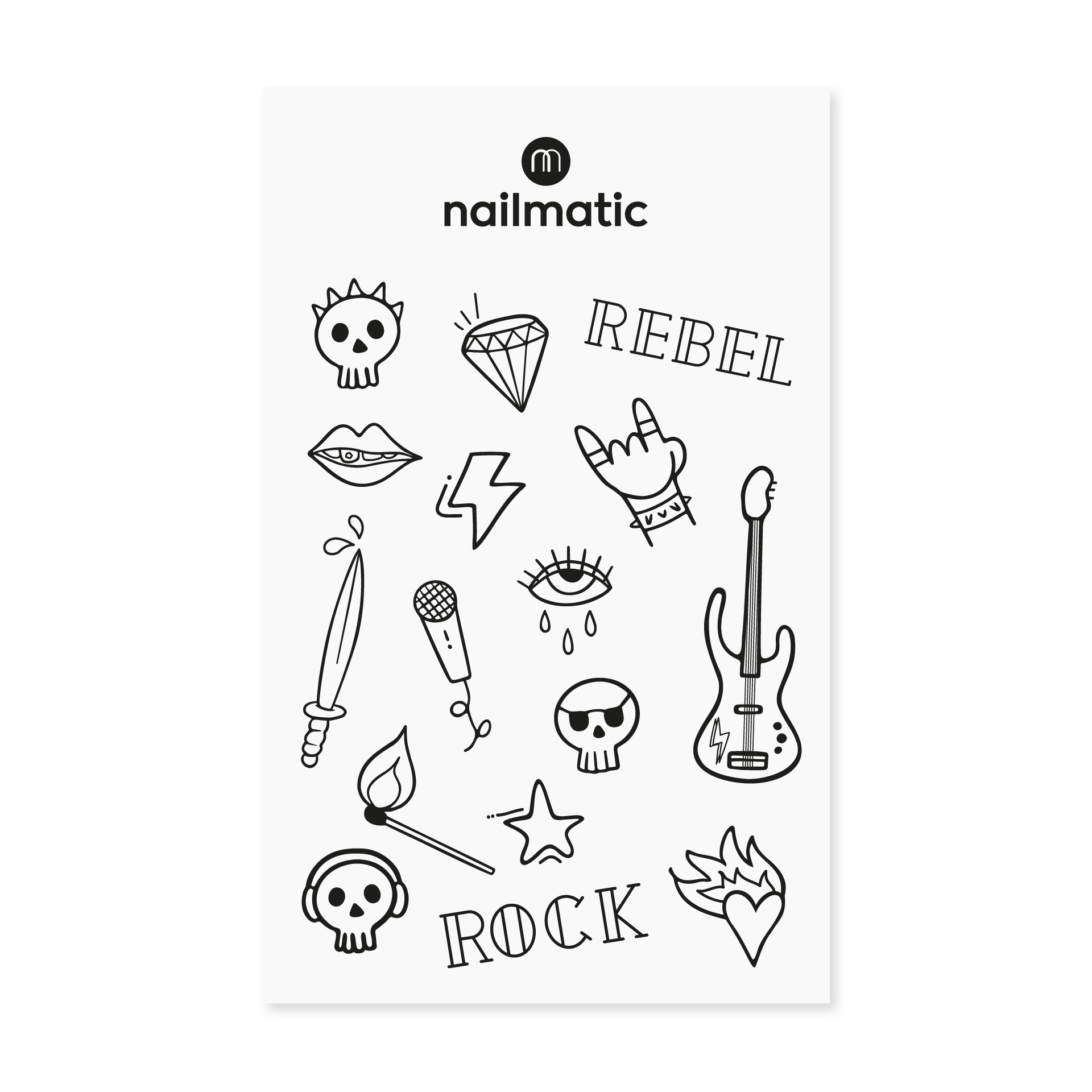 Coloring Temporary Tattoos - Rock