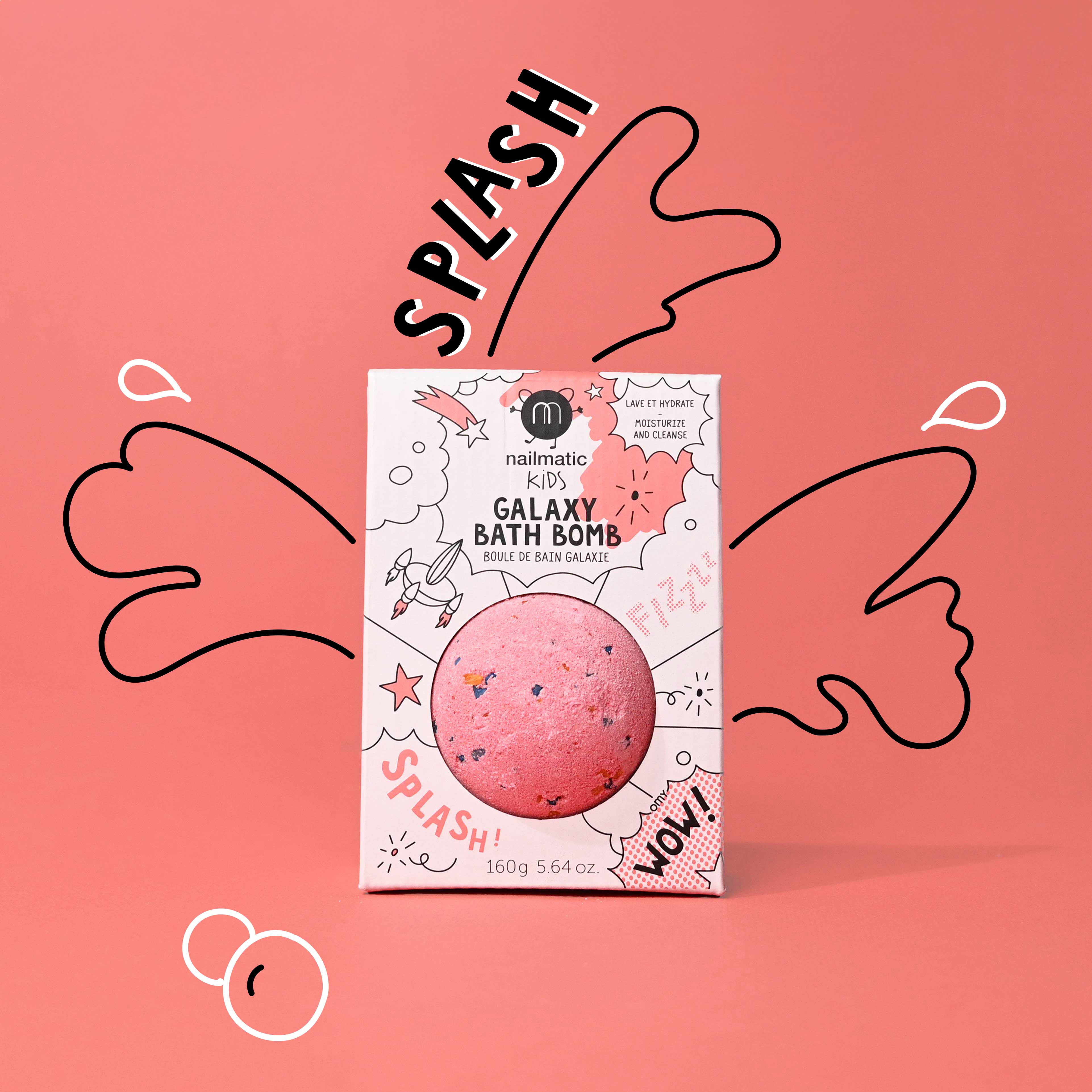 Boule de bain colorante rouge pour les enfants Red Planet