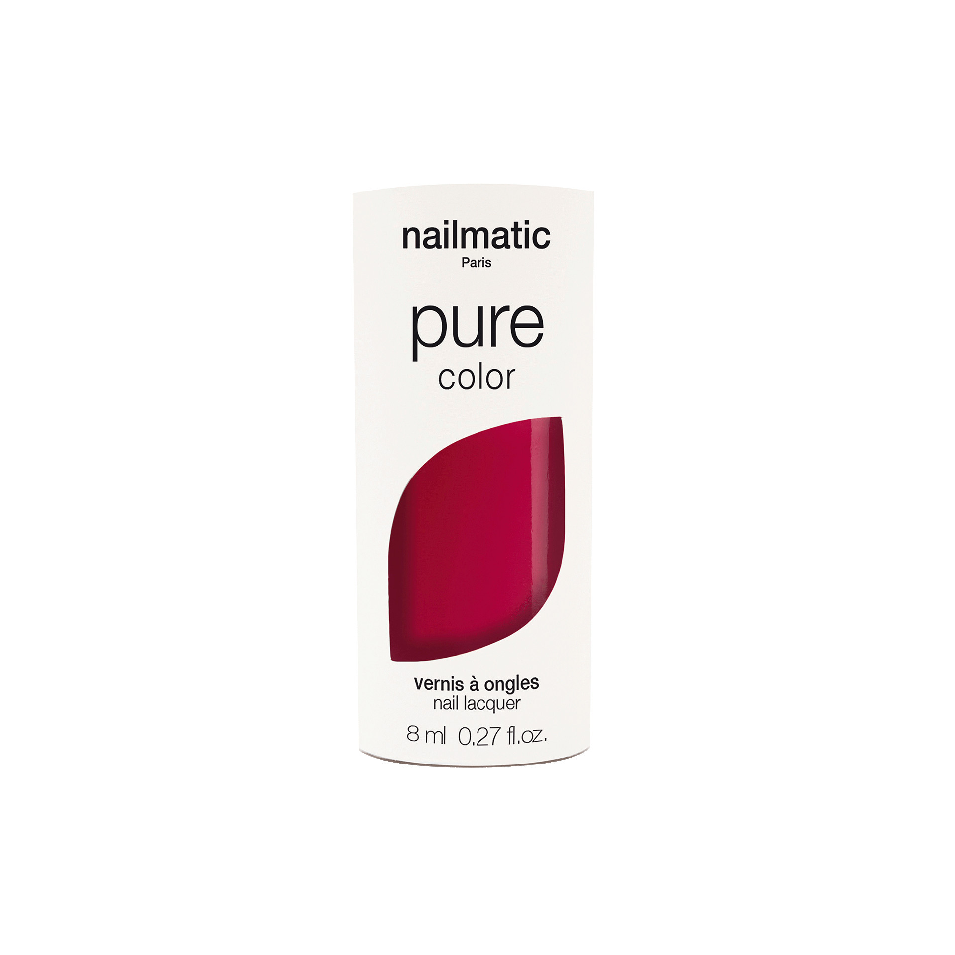 Vernis rouge framboise intense Paloma avec packaging