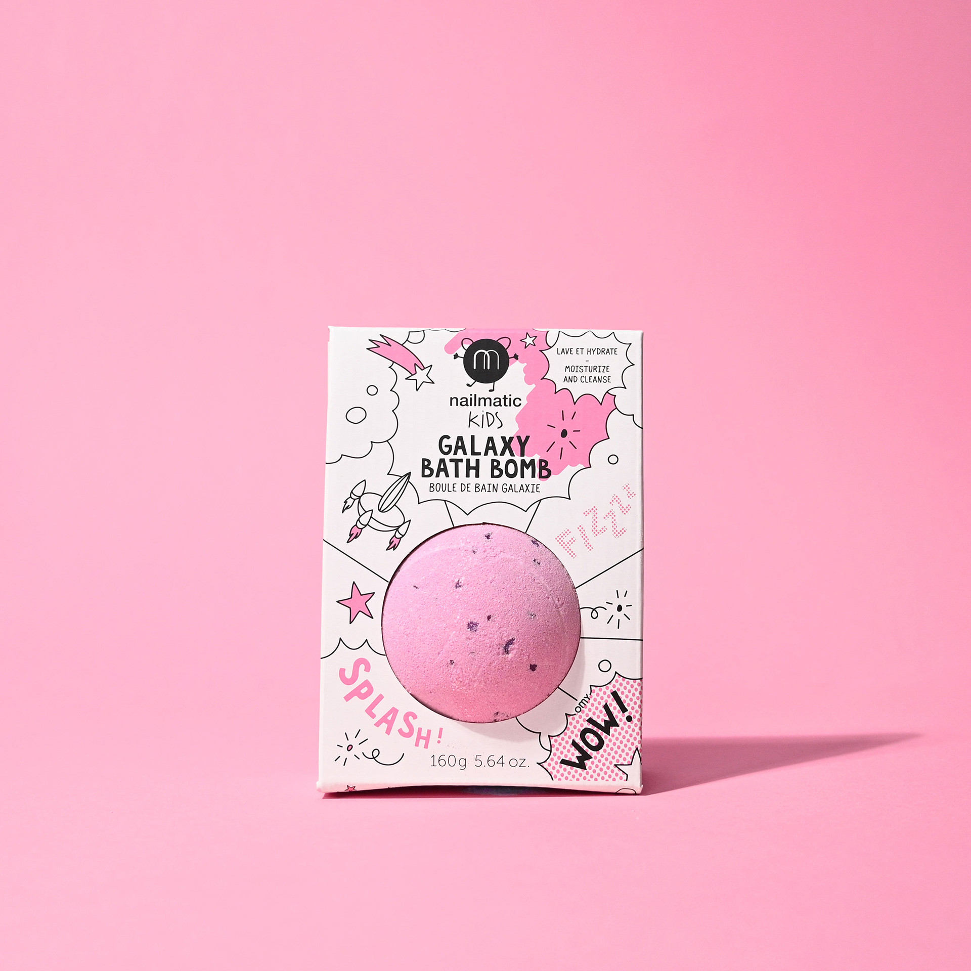 Bombe de bain rose pour les enfants Cosmic