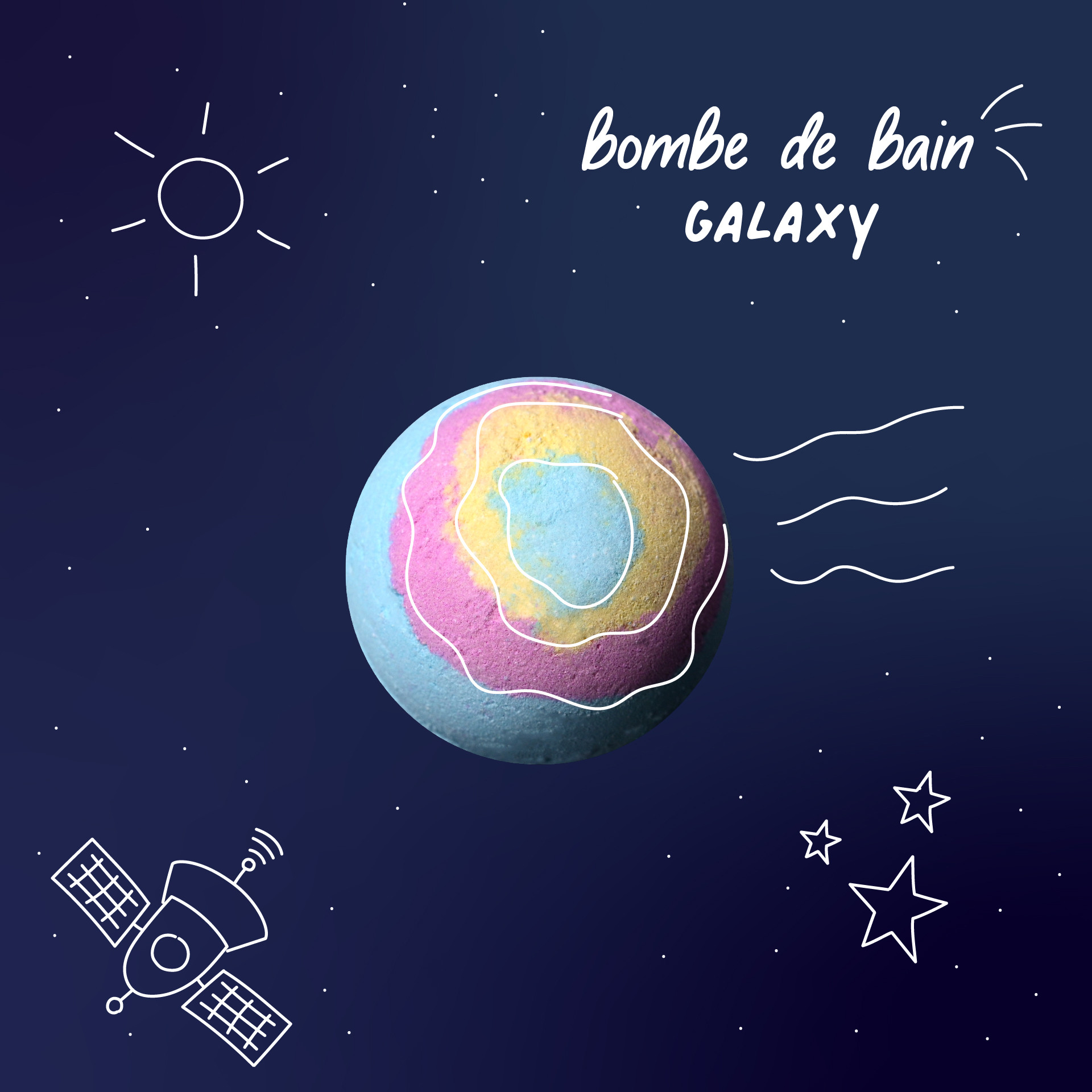 Boule de bain enfant colorée Galaxy