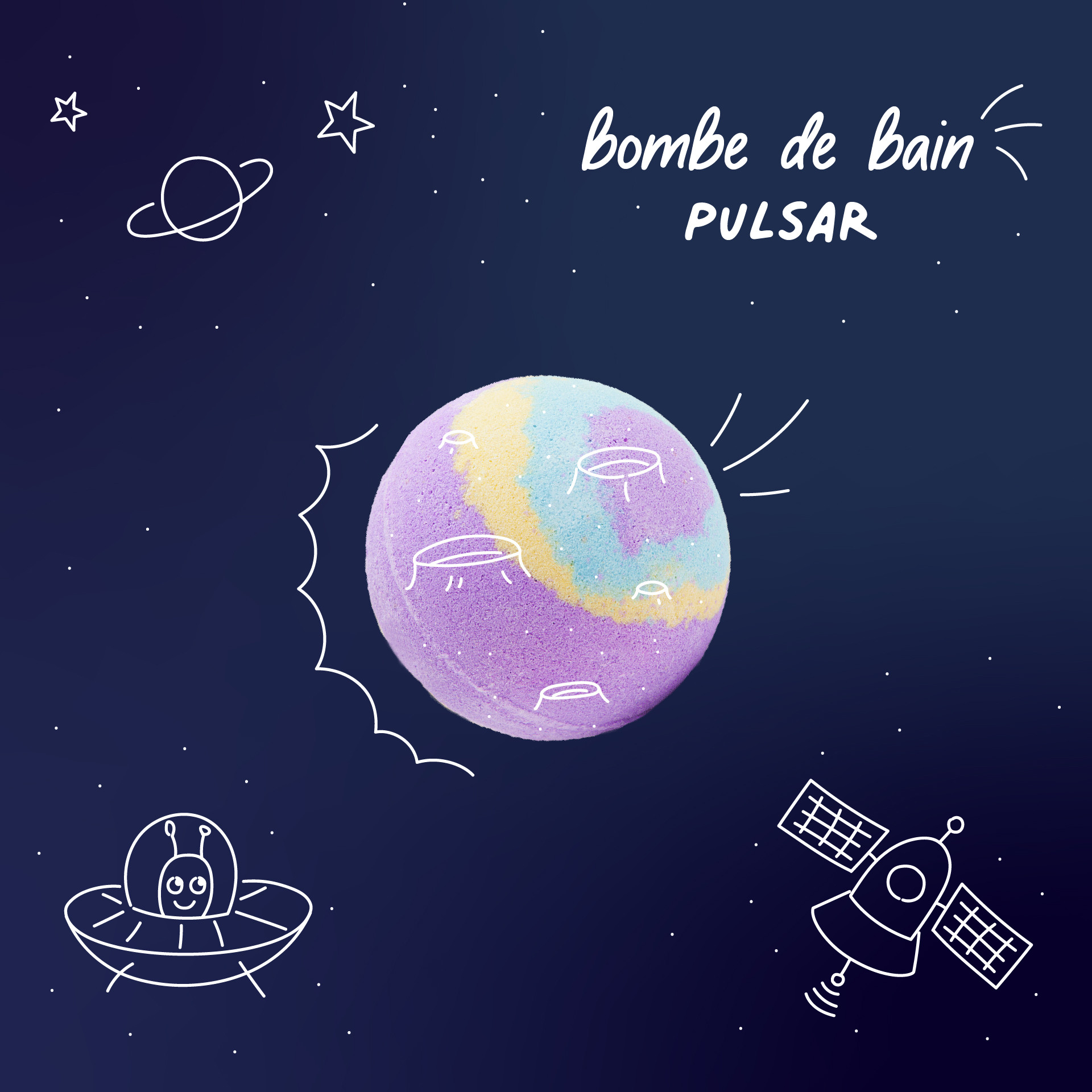 Boule de bain enfant effervescente Pulsar nailmatic kids