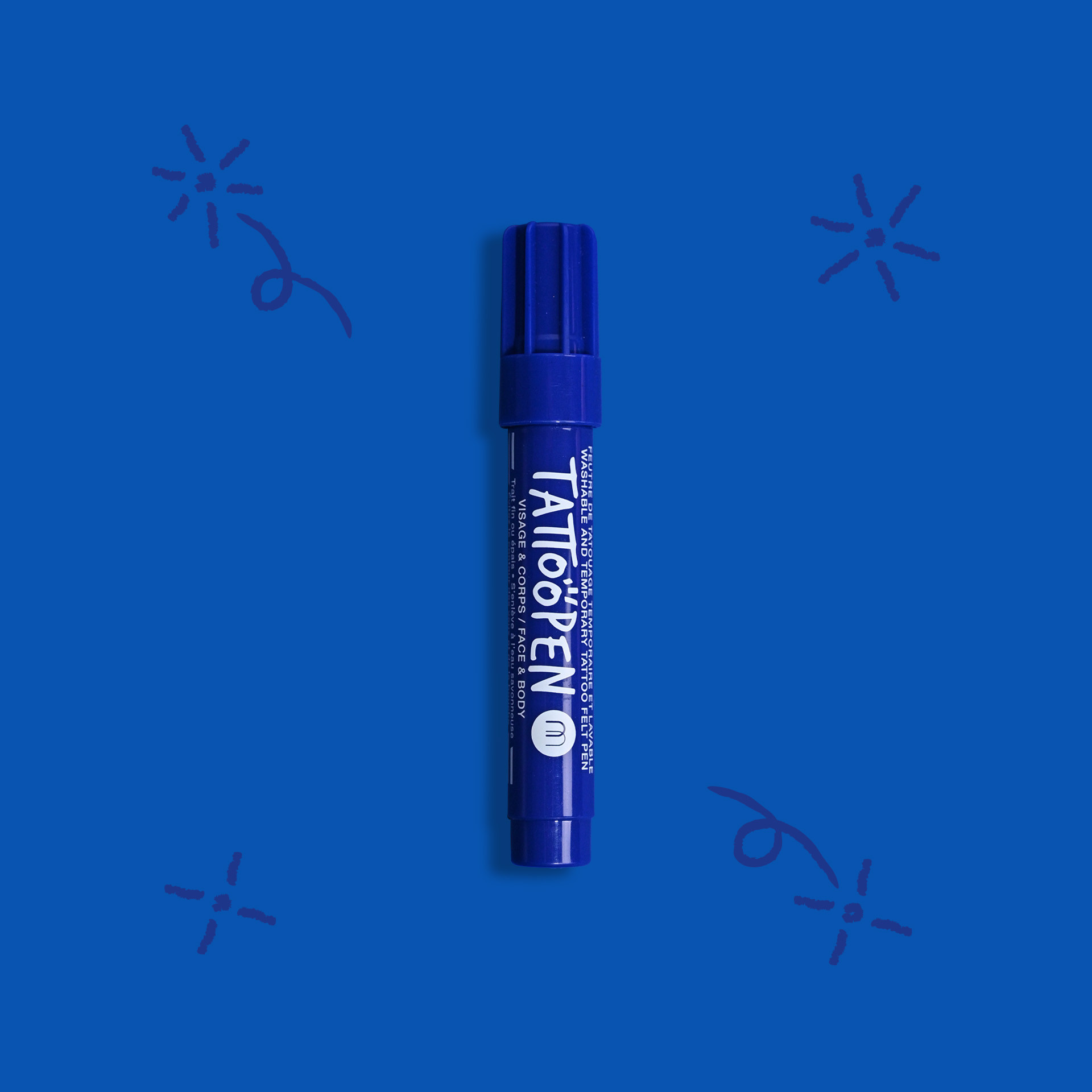 Dark Blue Temporary Tattoo Felt Pen