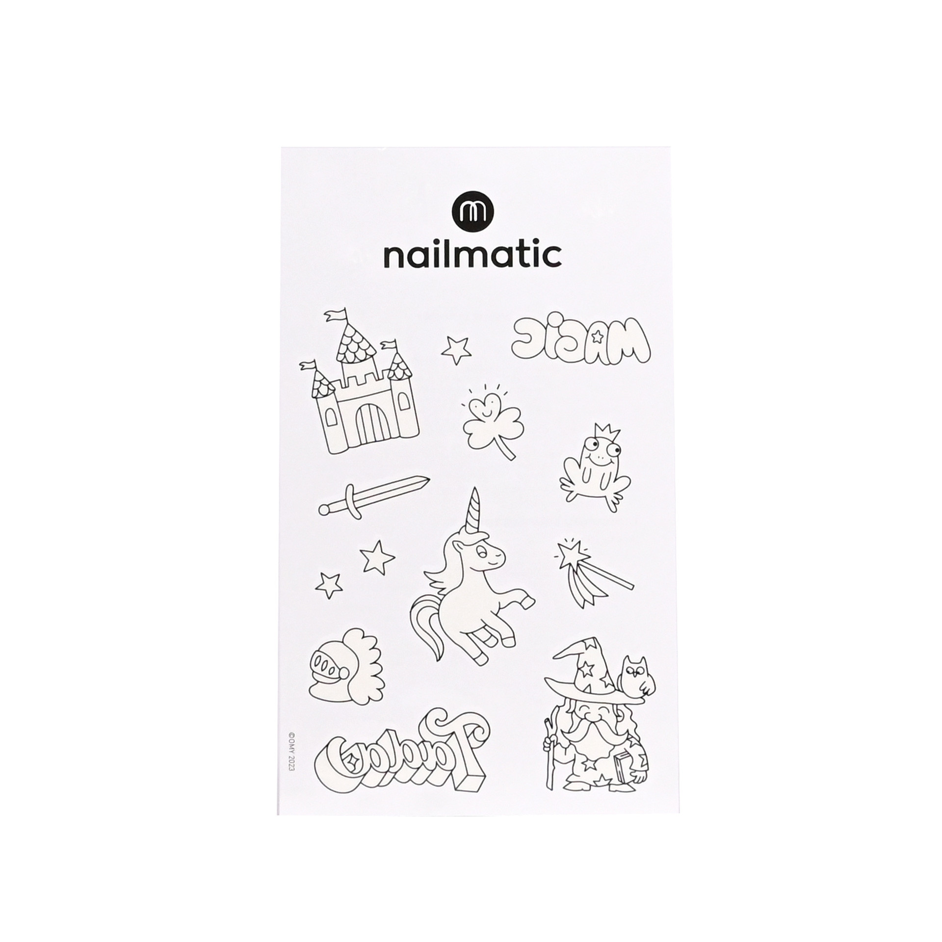 12 Temporary Coloring Tattoos - Magic world