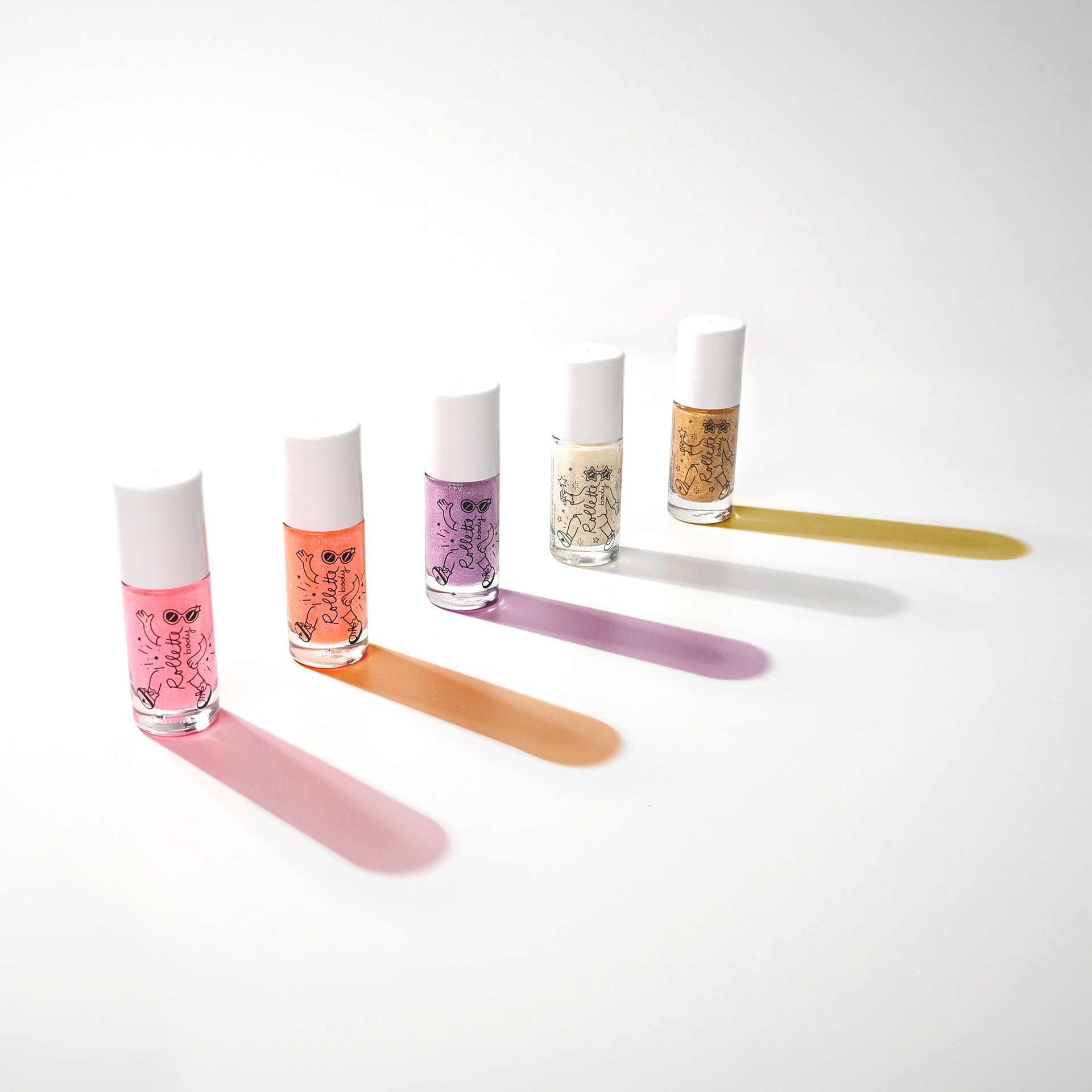 Gamme Body Rollette avec gel pailleté argenté pour enfants