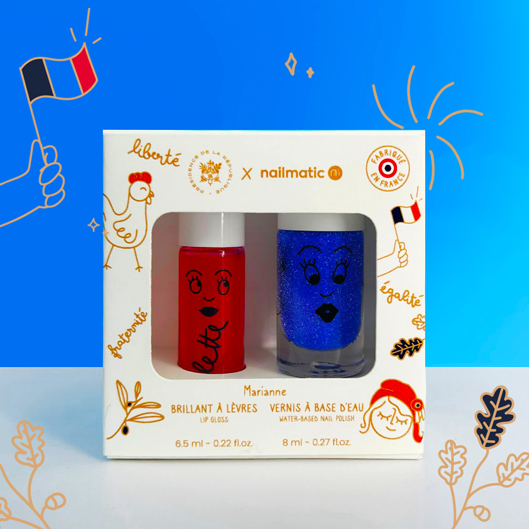 Coffret Maquillage Enfant - Marianne - Vernis et Brillant à lèvres
