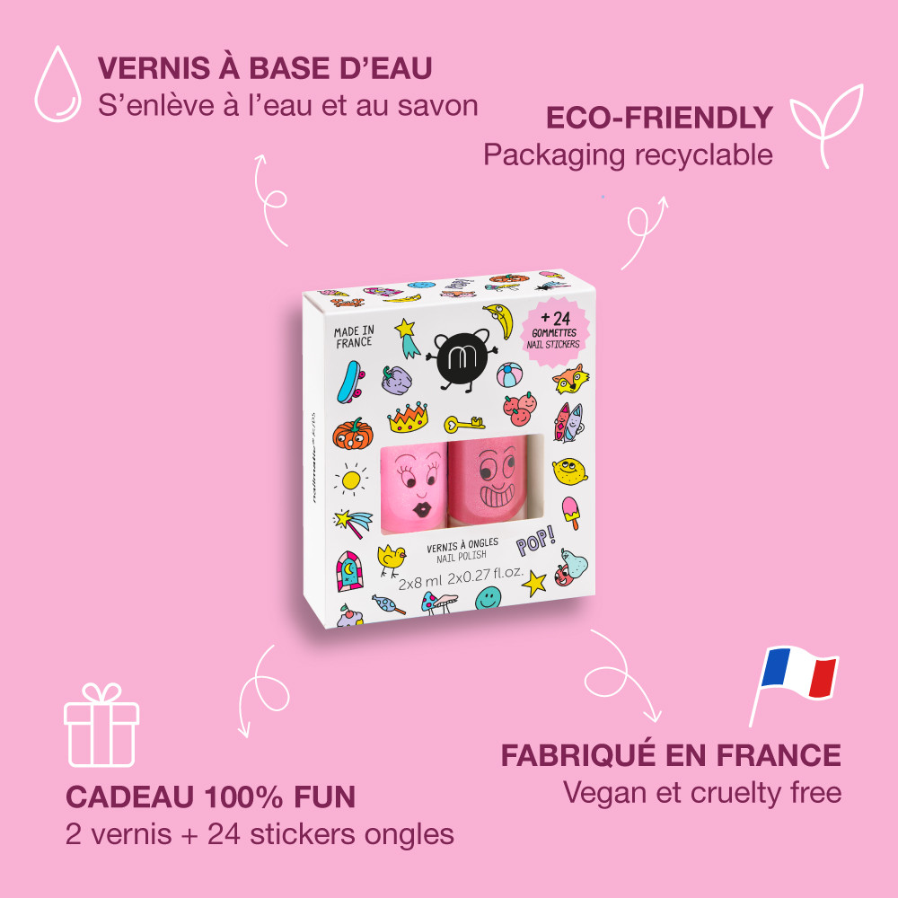 POP - vernis + stickers pour ongles