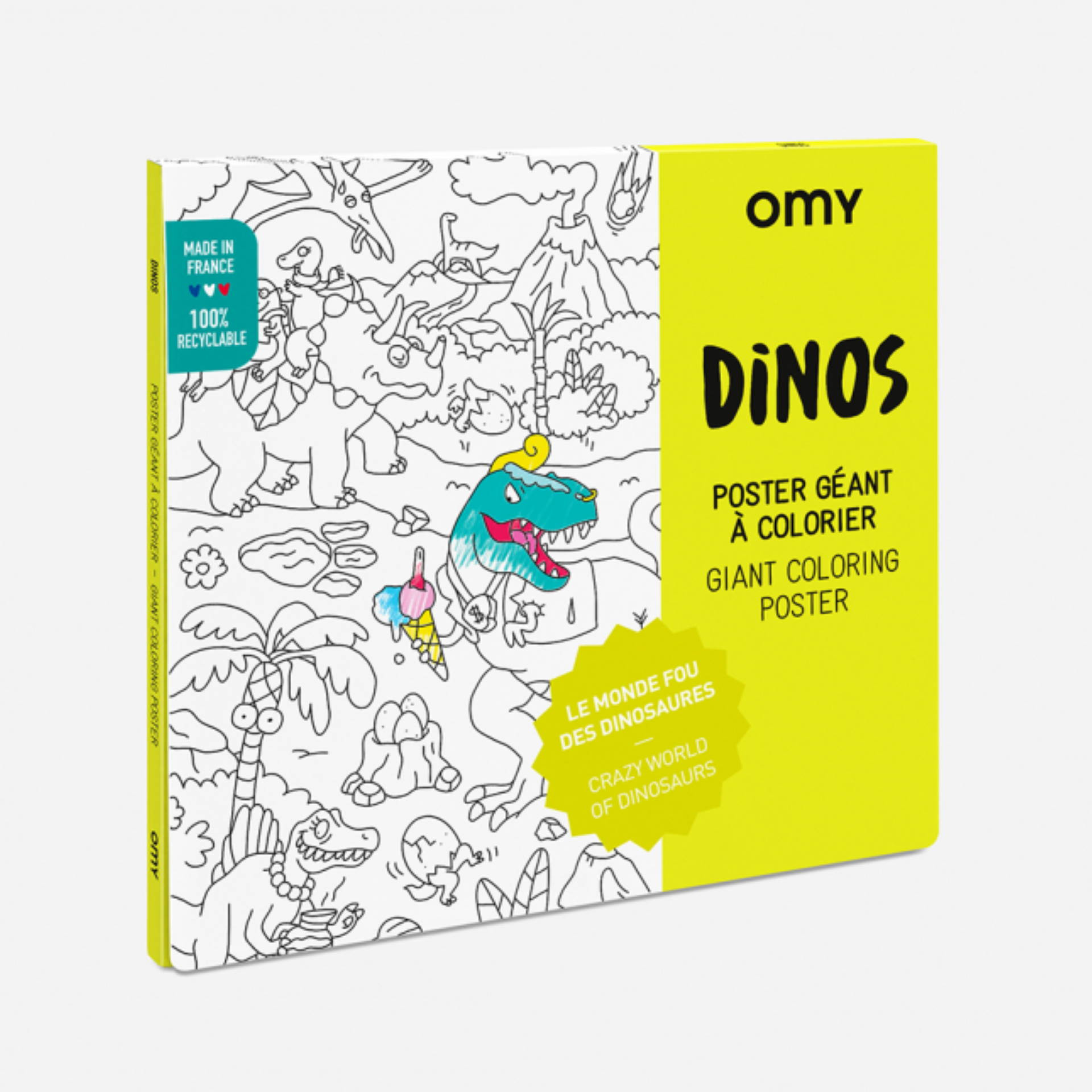 Gigantic Dinosaur coloring poster - OMY