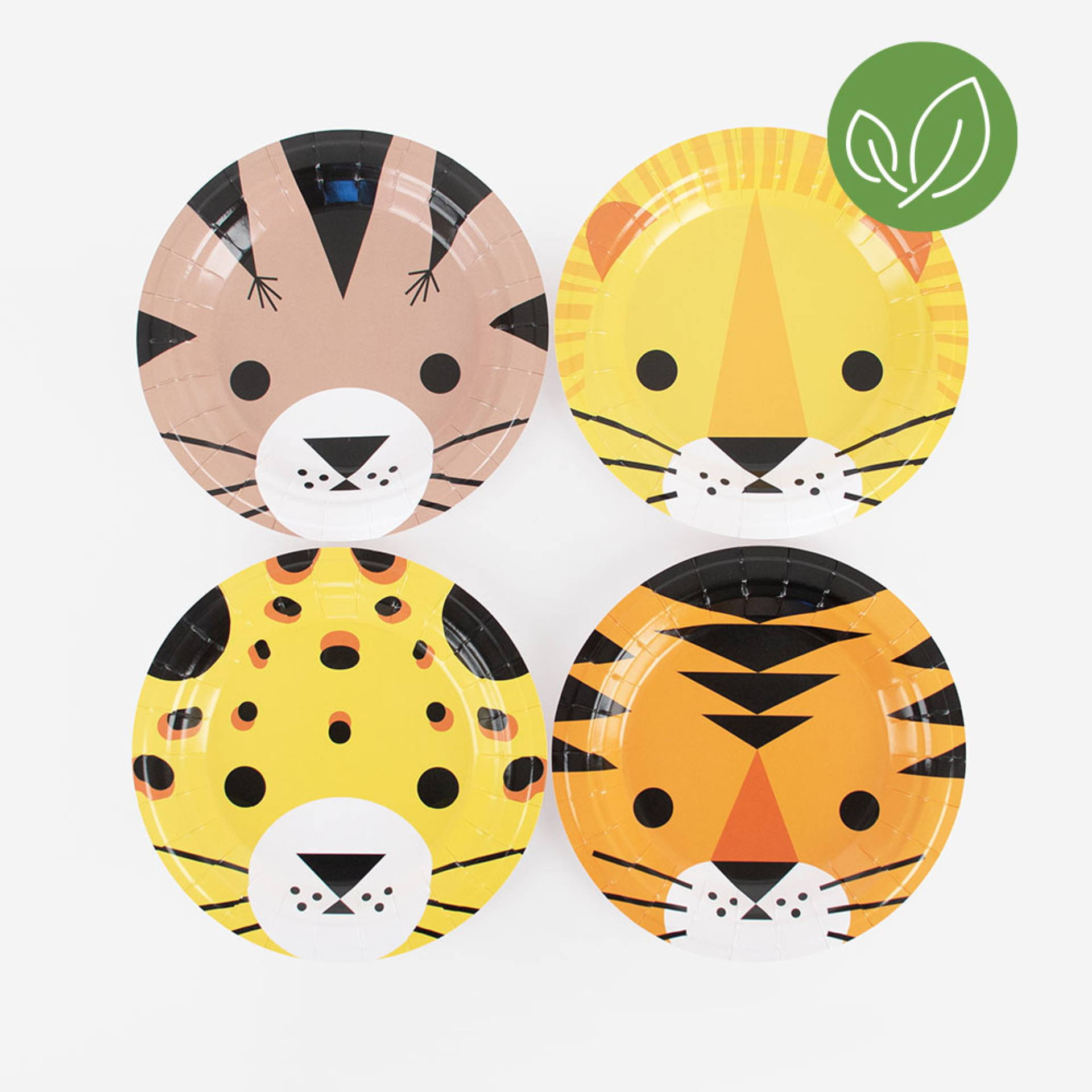 5 feline small paper plates - My Little Day