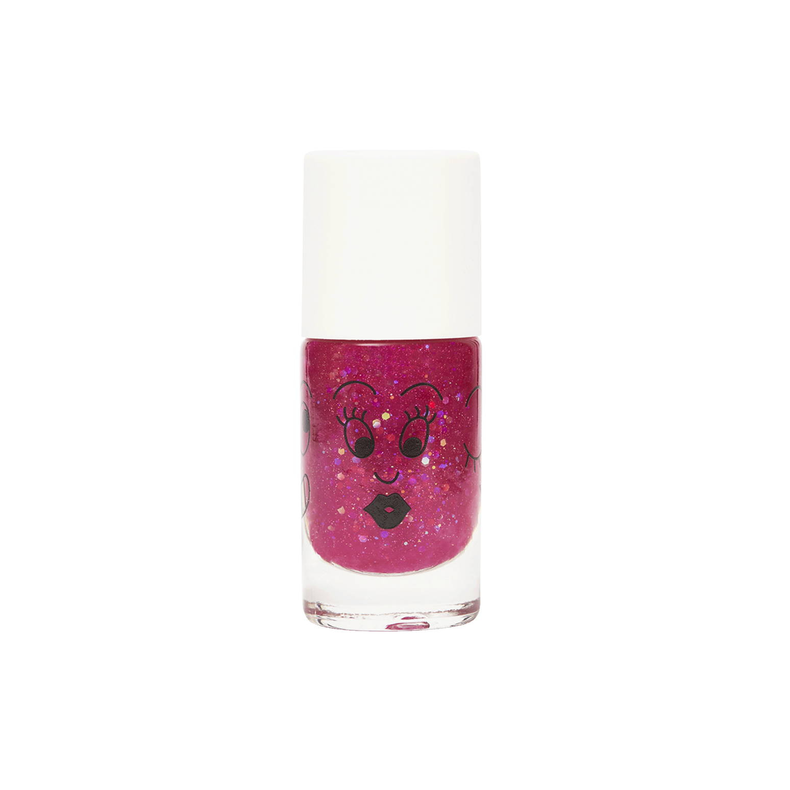 Sheepy - clear raspberry glitter