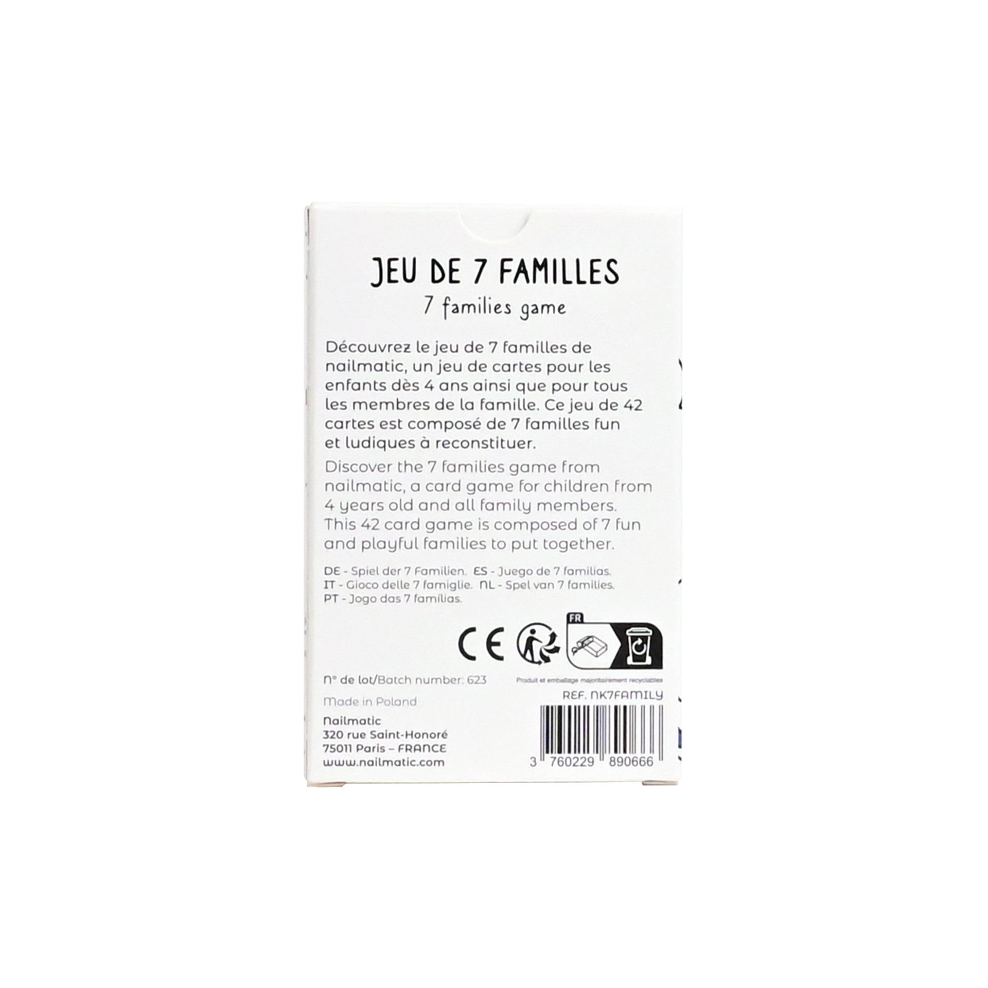 Card game 7 families nailmatic