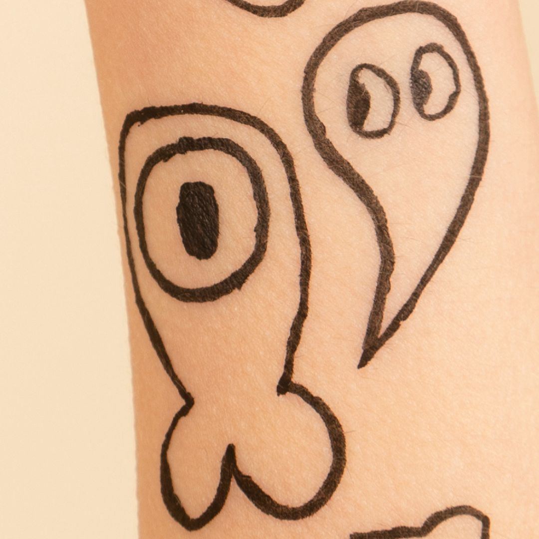 tuto tatouage monstre cyclope fantôme étape 2