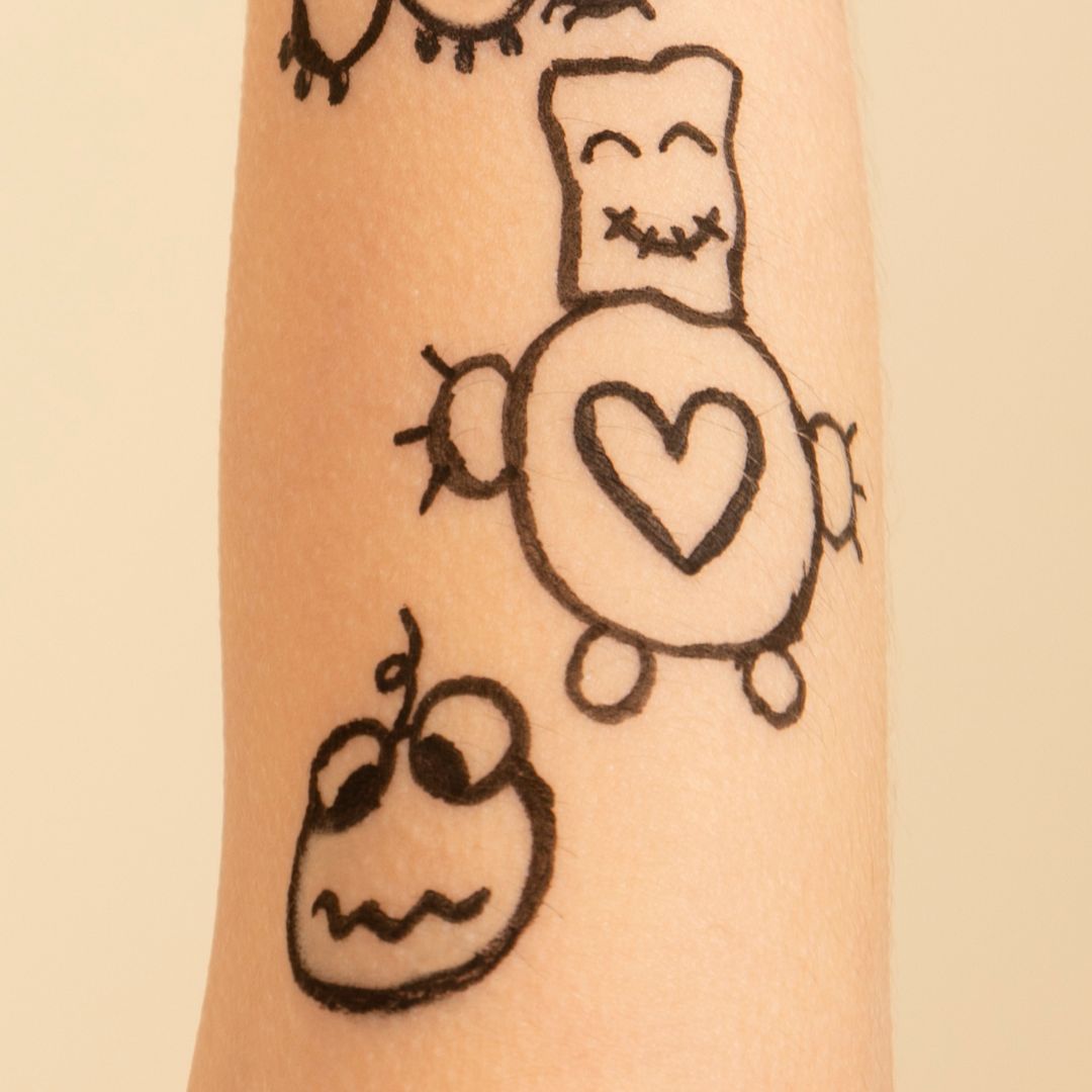 tuto tatouage enfant monstres mignons étape 3